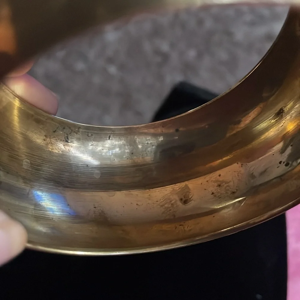 Vintage etched brass